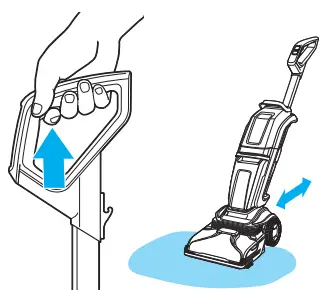 Bissell 3670F Revolution HydroSteam Carpet and Upholstery Cleaner - Mode 1.
