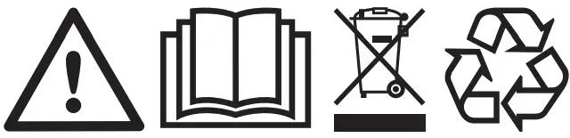 Bissell 3670F Revolution HydroSteam Carpet and Upholstery Cleaner - Symbols