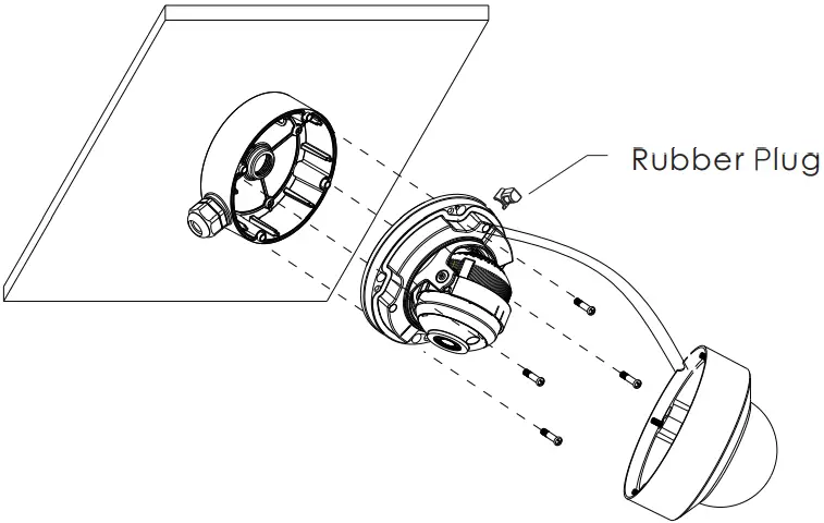 speco technologies O8VD2 8 Megapixel H.265 IP Dome Camera - Rubber Plug