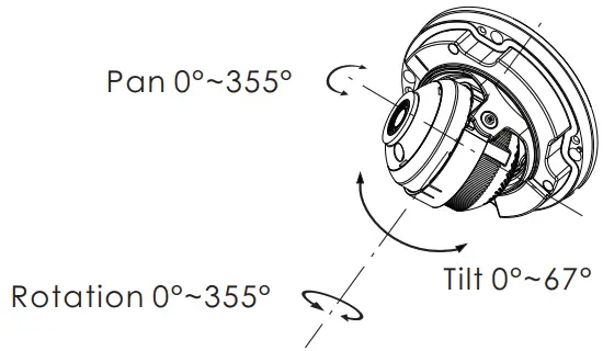 speco technologies O8VD2 8 Megapixel H.265 IP Dome Camera - optimum angle