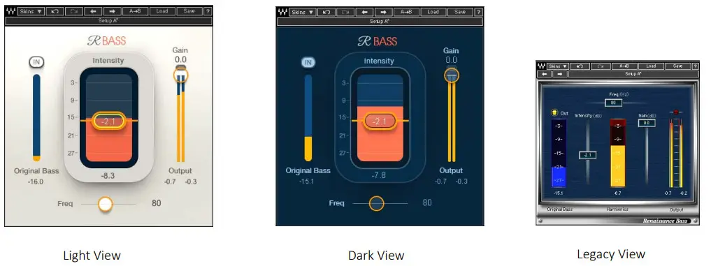 WAVES Renaissance Bass Rich Bass Enhancement for Music and Voice - Interface 1