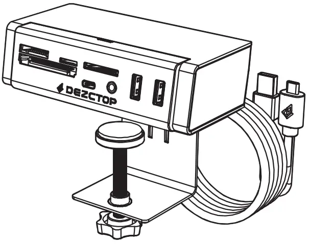DEZCTOP AC K003 USB Type C 7 In 1 Hub - Figure