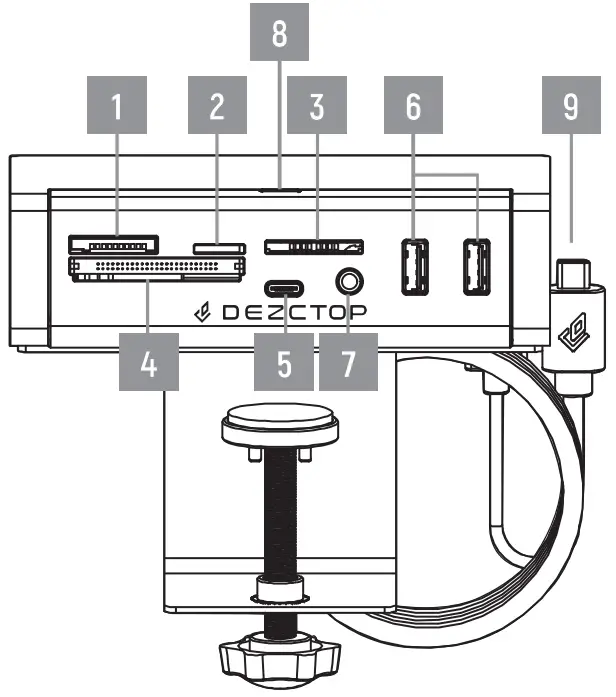 DEZCTOP AC K003 USB Type C 7 In 1 Hub - HARDWARE INTRODUCTION