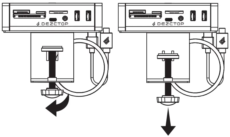 DEZCTOP AC K003 USB Type C 7 In 1 Hub - clamping screw