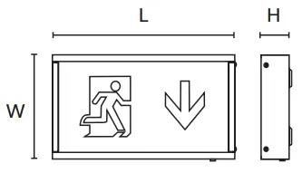 REDBROOK EMERGENCY EXIT BOX DIMENSIONS