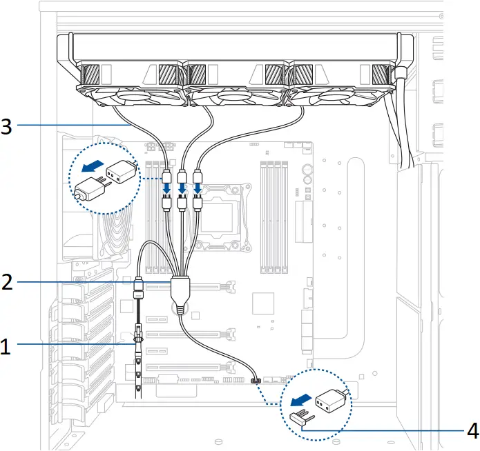 ASUS ROG STRIX - Connect the ARGB cables