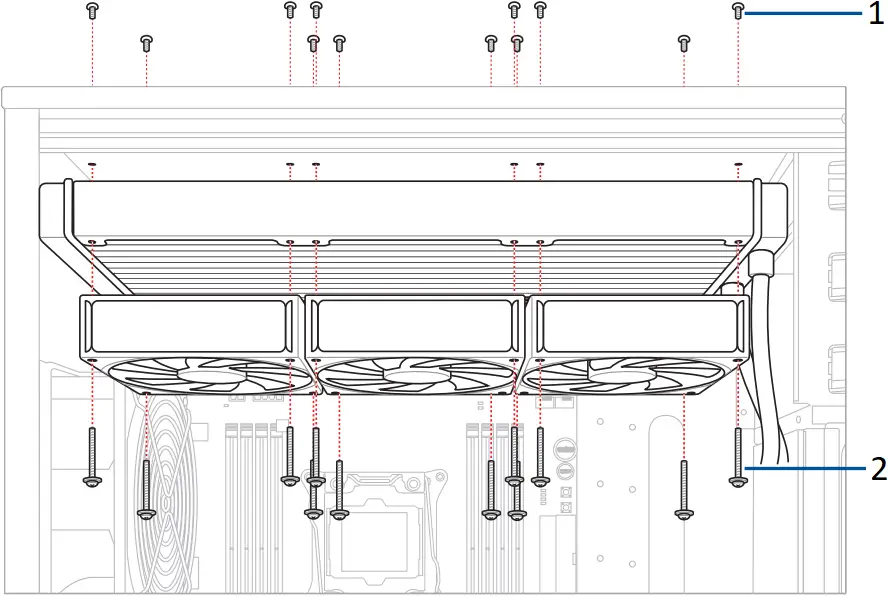 ASUS ROG STRIX - Installing the AIO radiator and fan 1