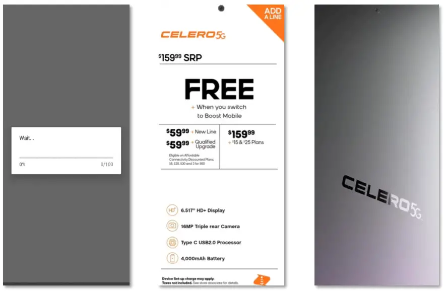 boost mobile Celero 5G Smartphone - MPC