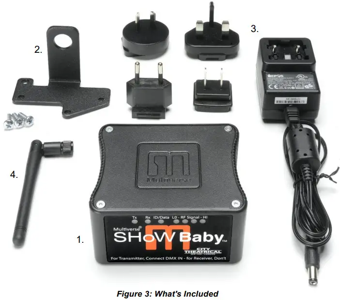 CITY THEATRICAL P-N 5900 Multiverse Show Baby - What’s Included