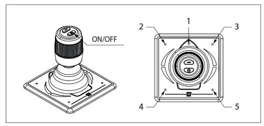 vetus DBPPJA Compact Double Control Panel - button