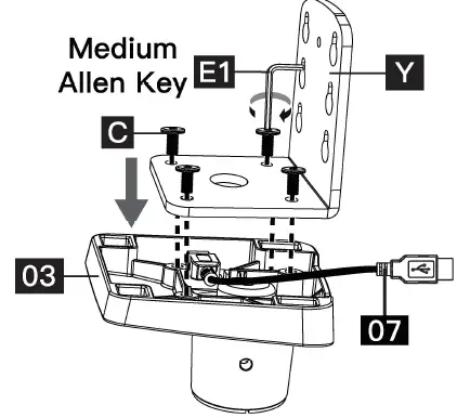 ERGOAV ERDGM2-01B Gas Spring Mount 12