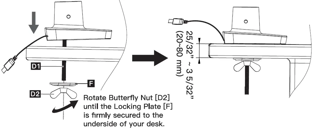 ERGOAV ERDGM2-01B Gas Spring Mount 21