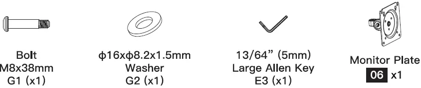 ERGOAV ERDGM2-01B Gas Spring Mount 25