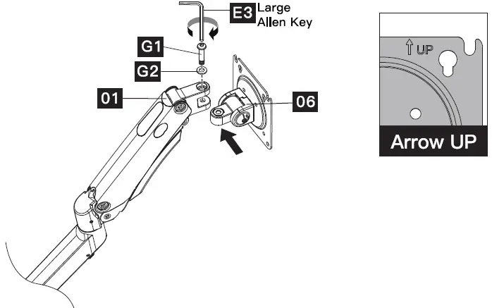 ERGOAV ERDGM2-01B Gas Spring Mount 26