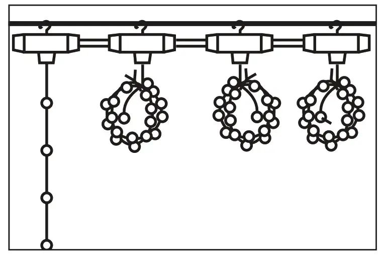 enbrighten 70513 Basics USB Powered Color Changing Curtain Gem Lights - HANG CURTAIN LIGHTS