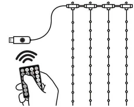 enbrighten 70513 Basics USB Powered Color Changing Curtain Gem Lights