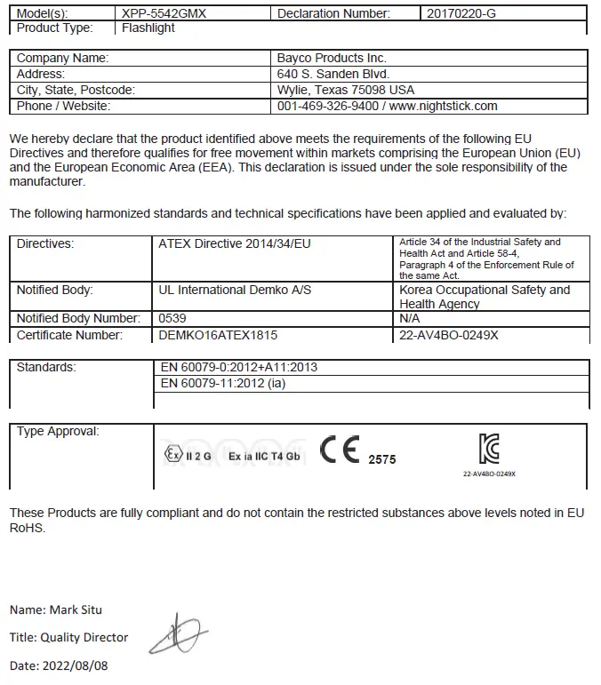 NIGHTSTICK-XPR-5542-Intrinsically-Safe-Rechargeable-Dual-Light-Flashlight-fig-1