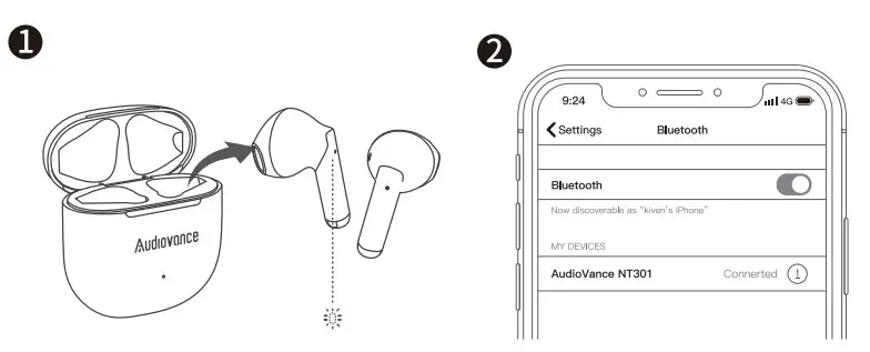 Audiovance NT301 Wireless Earbuds - Fig7