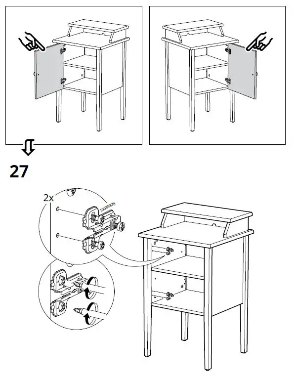 IKEA-OLDERDALEN-Nightstand-Gray-Green-Pine-FIG-20