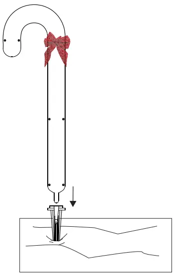 GE Holiday 86501 Incandescent 3pc Candy Cane Motion Pathway Set - stakes 1