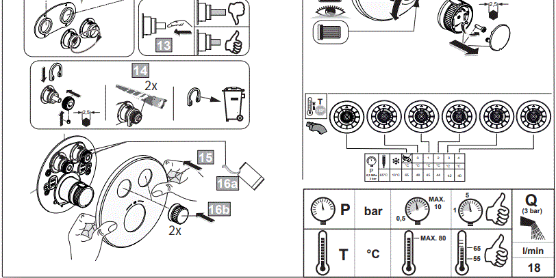Ideal Standard International NV A7296 Ceratherm Navigo Thermostatic 2 Outlet Round Show-FIG6