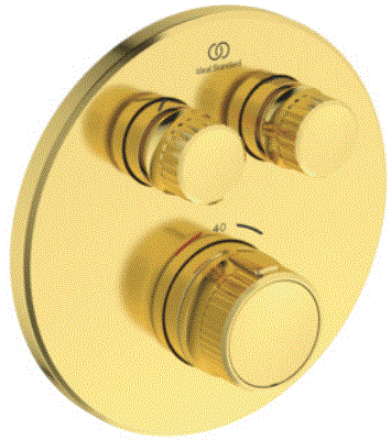 Ideal Standard International NV A7296 Ceratherm Navigo Thermostatic 2 Outlet Round Show-PRODUCT
