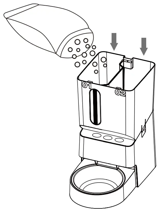 XTUOES PF300 Automatic Pet Feeder - Hopper 3