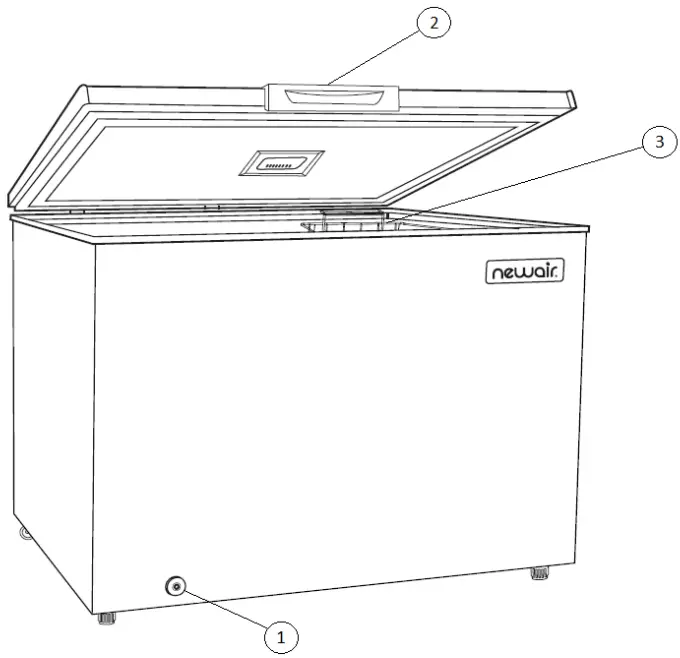 newair NFT070GA00 Compact Chest Freezer - PARTS
