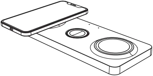 GTL G903 3 in 1 Magnetic Wireless Charging Pad - charging normally