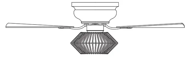 Parrot Uncle F6342110V 48 Inch Indoor Matte Black Flush Mount Farmhouse Rattan Ceiling Fan