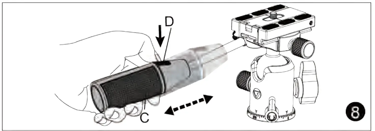 VANGUARD VEO 3T Series Fibre Travel Tripod - Figer 10