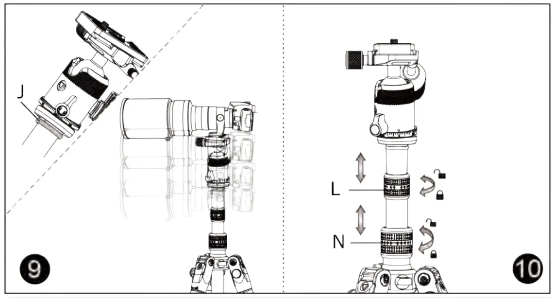 VANGUARD VEO 3T Series Fibre Travel Tripod - Figer 11