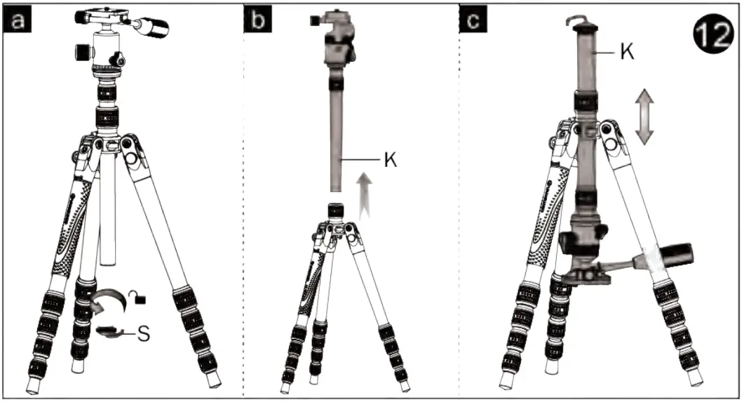 VANGUARD VEO 3T Series Fibre Travel Tripod - Figer 13