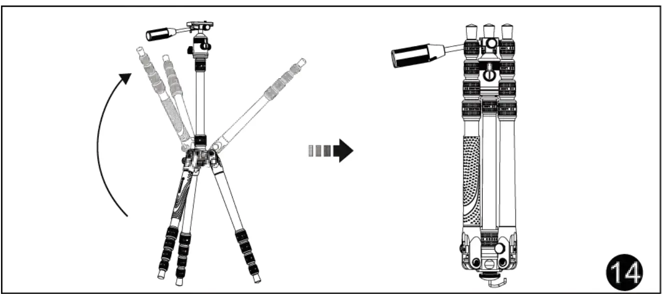 VANGUARD VEO 3T Series Fibre Travel Tripod - Figer 15