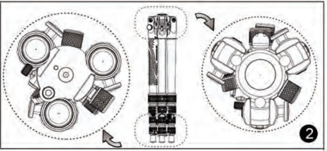 VANGUARD VEO 3T Series Fibre Travel Tripod - Figer 3