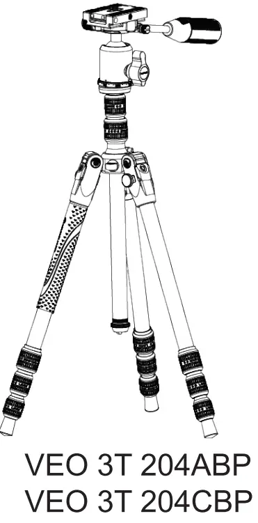 VANGUARD VEO 3T Series Fibre Travel Tripod
