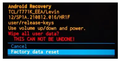 TCL T771K Full Phone -Reset 1