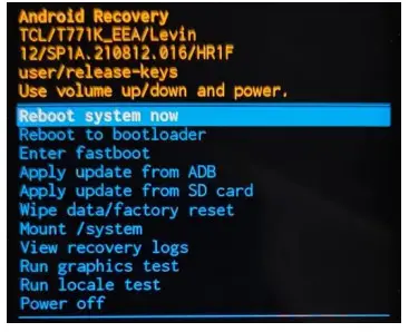 TCL T771K Full Phone -Reset 2