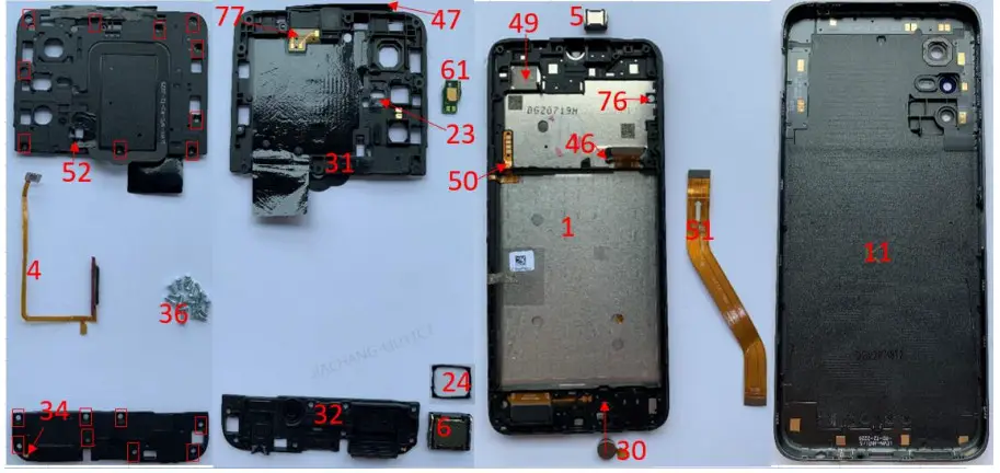 TCL T771K Full Phone -Split