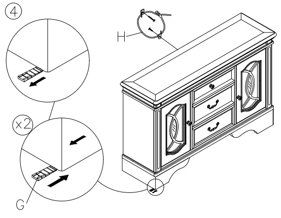 ASHLEY D751-60 Lodenbay Dining Server - fig 4