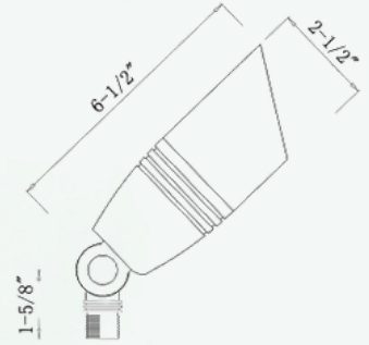 ABBA LIGHTING SPB06 Brass Spot Light - light angle