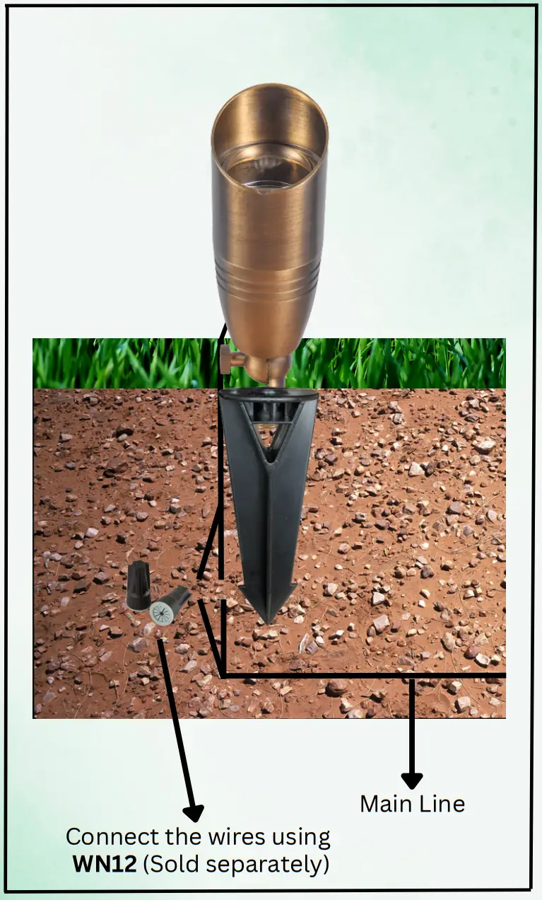 ABBA LIGHTING SPB06 Brass Spot Light - light angle1