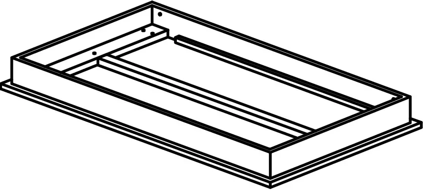 The Home Depot LL WF289702AAD Farmhouse Counter Height Rectangle Brown Wood Top Dining Table - Component 1