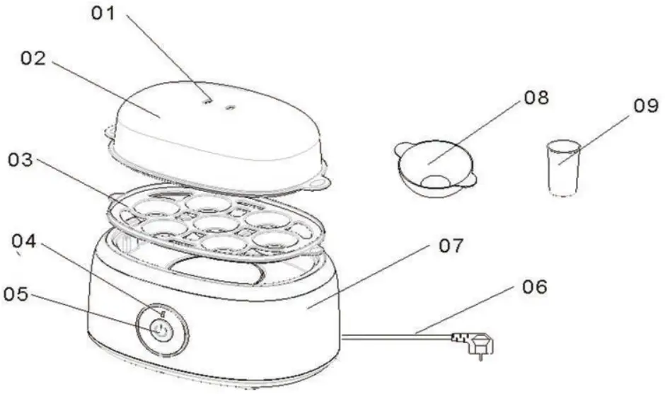Healthy Choice SE70 Electric Egg Steamer - Description