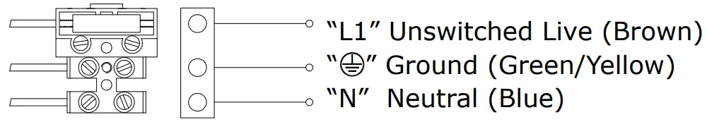 V TAC VT 526 LED Emergency Twin Spot - WIRING DIAGRAM