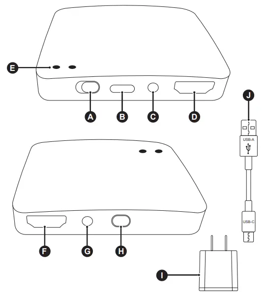 ELEVATE ADPT001W Audio Stream Adapter - PRODUCT DIAGRAM
