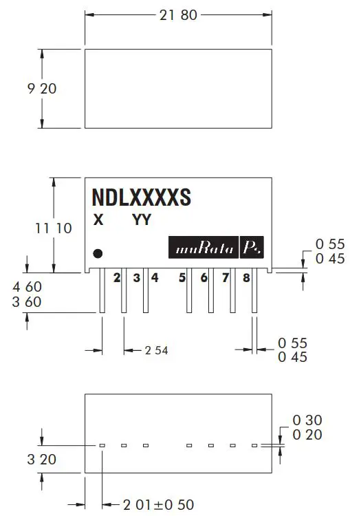 muRata-NDL-Series-Isolated-2W-Wide-Input-Single-Output-DC-DC-Converters- (6)