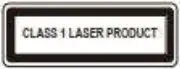 CLASS 1 LASER PRODUCT