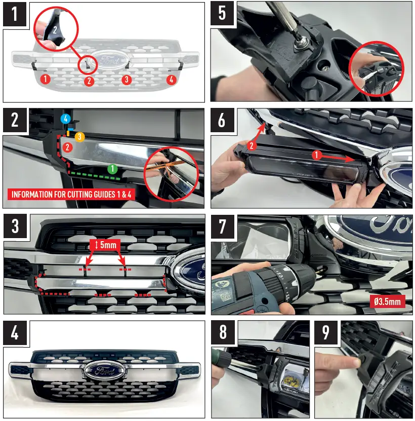 LAZER-FORD-RANGER-XLT-2023+Grille-Integration-Kit-fig- (2)