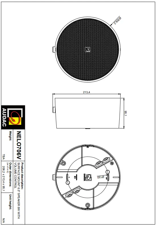 AUDAC-NELO706-Surface-Mount-Loudspeakers-FIG-8